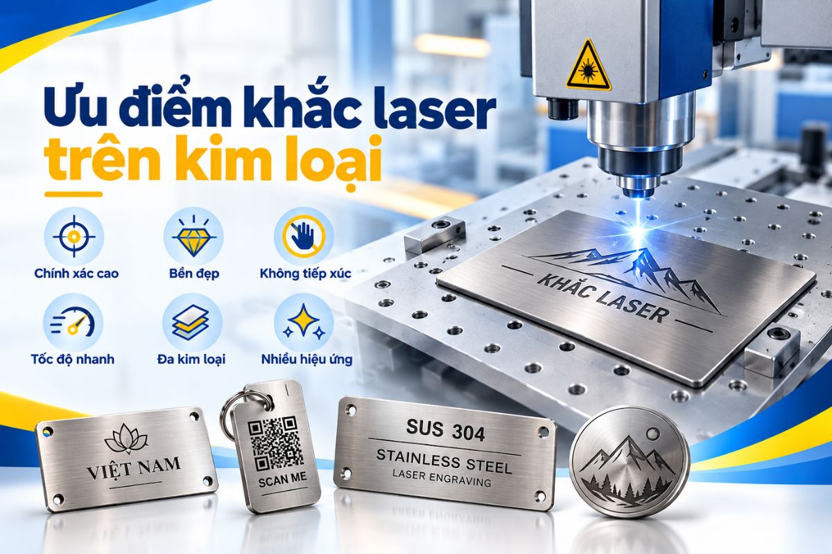 Khắc laser cho đường nét sắc sảo, độ bền cao, tốc độ nhanh và phù hợp gia công hàng loạt Khắc laser cho đường nét sắc sảo, độ bền cao, tốc độ nhanh và phù hợp gia công hàng loạt