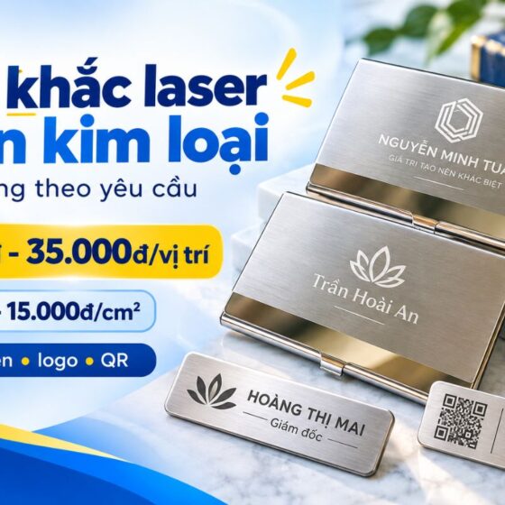 Dịch vụ khắc laser kim loại theo yêu cầu, giá từ 15.000đ/vị trí khắc - ingiacongquatang.com