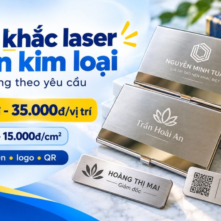 Dịch vụ khắc laser kim loại theo yêu cầu, giá từ 15.000đ/vị trí khắc - ingiacongquatang.com