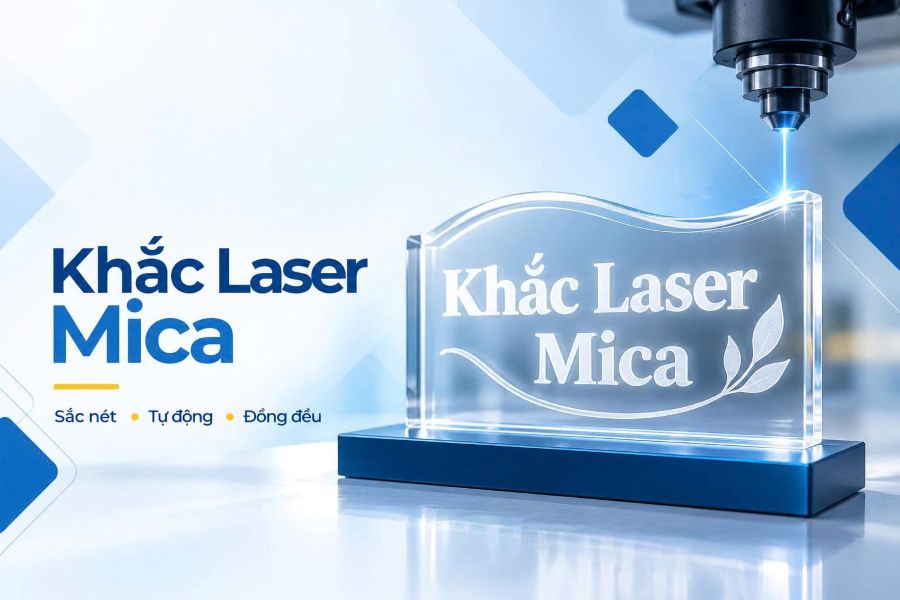 Khắc laser mica theo yêu cầu: Khắc chữ, khắc hình, khắc logo 300.000/m2