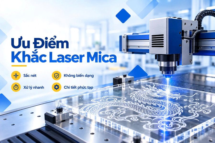 Khắc laser mica theo yêu cầu: Khắc chữ, khắc hình, khắc logo 300.000/m2 - ingiacongquatang.com